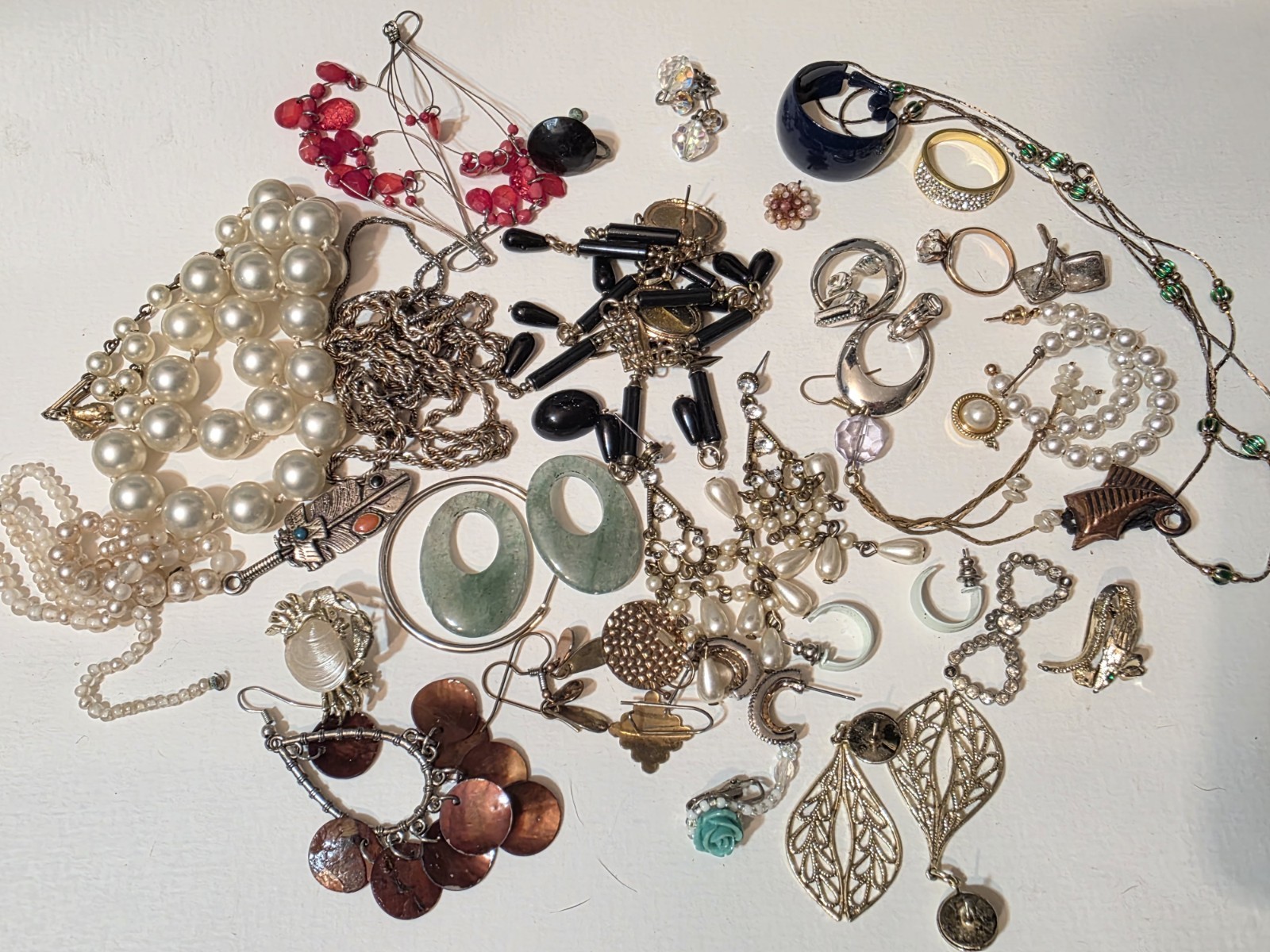 Vintage Junk Broken Craft Jewelry Lot Craft Repair Repurpose