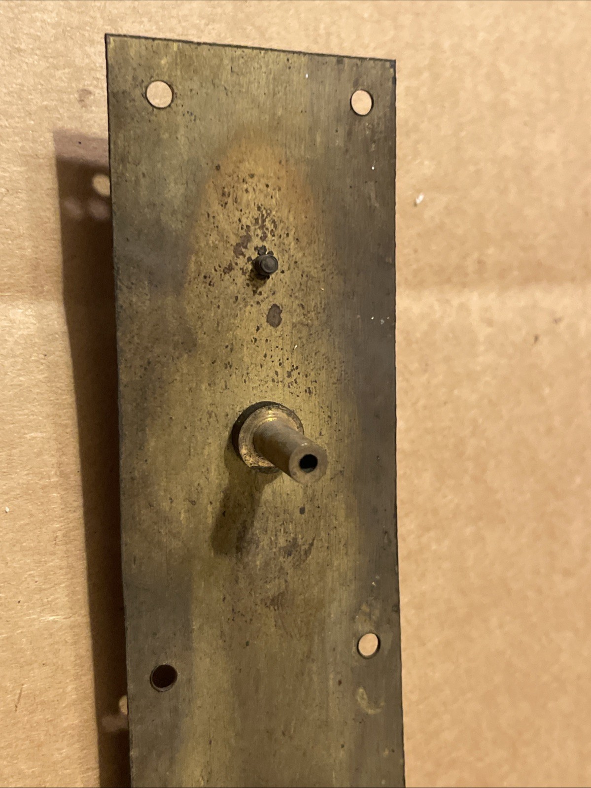 Antique English Barometer Brass Back Plate & Pulley Parts