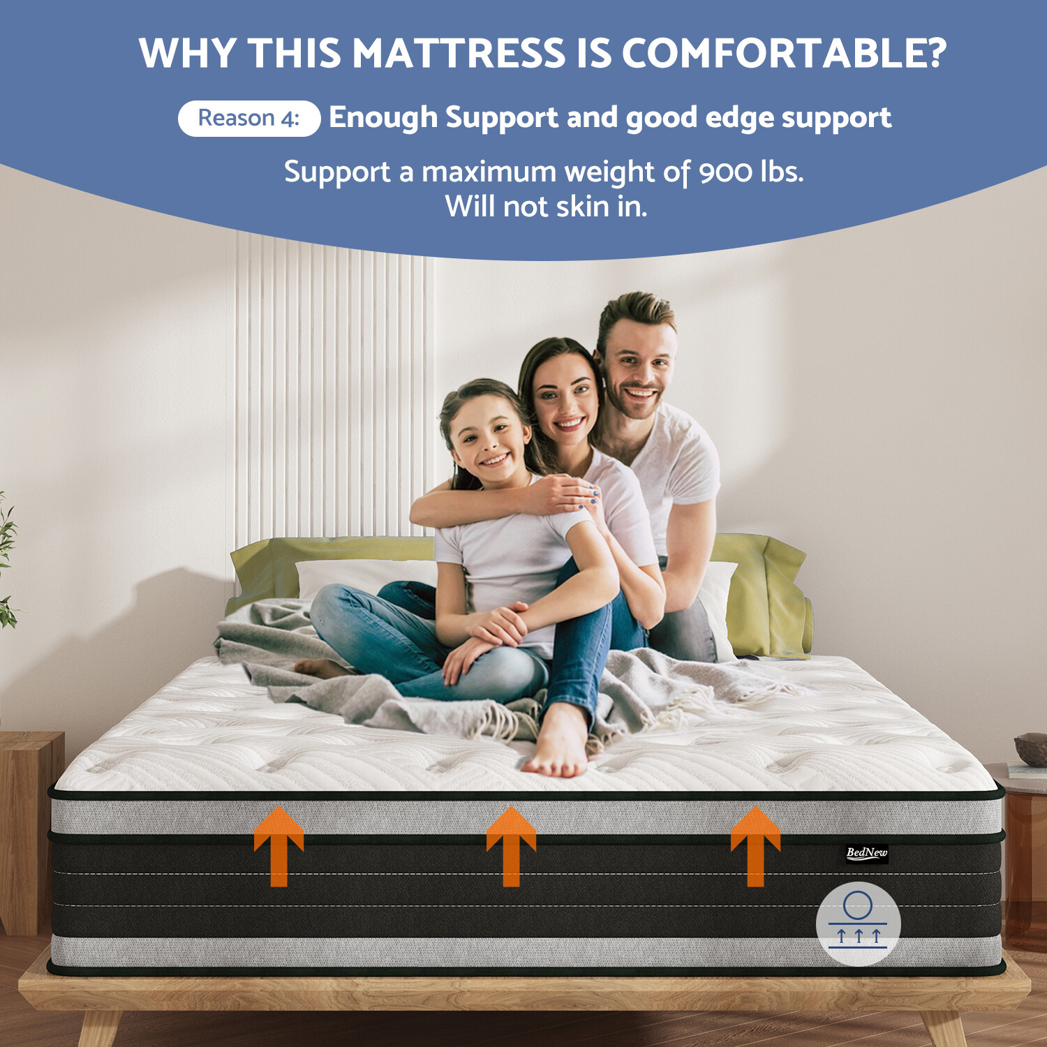 14 Inch Gel Memory Foam Hybrid Spring Queen Mattress in a Box Full King Size