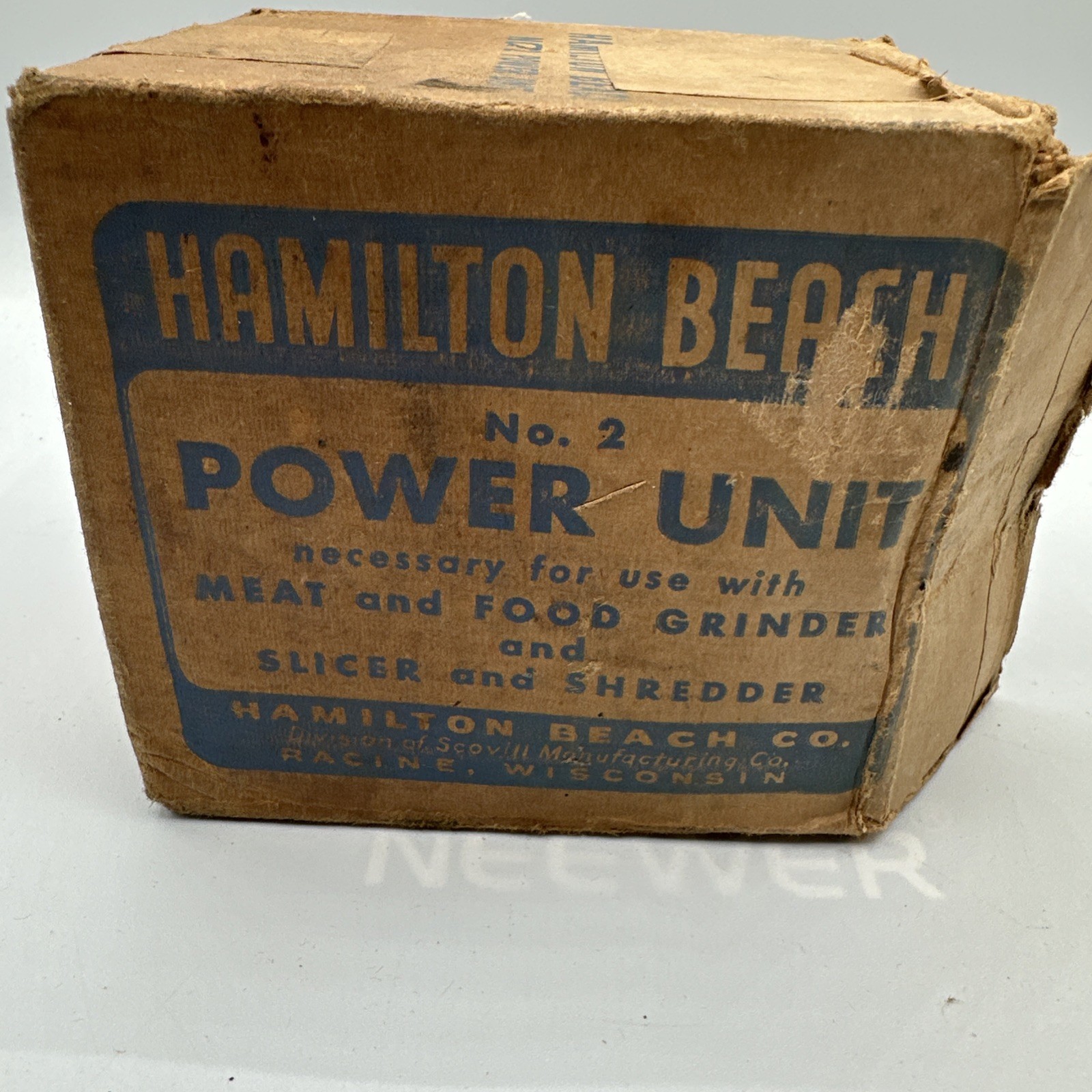 Hamilton Beach No. 2 Power Unit Model 2 Attachment Meat Grinder Slicer