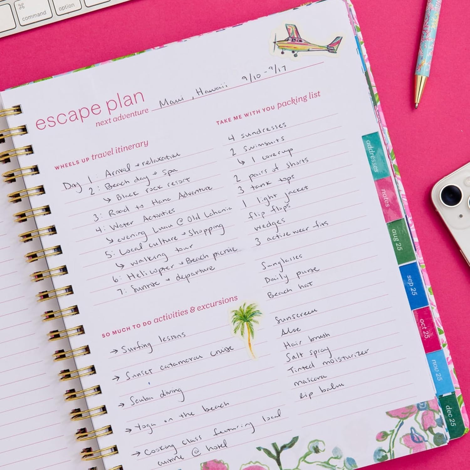 Lilly Pulitzer 17 Mo Jumbo Daily Planner Aug 25 - Dec 26 Weekly Monthly Agenda