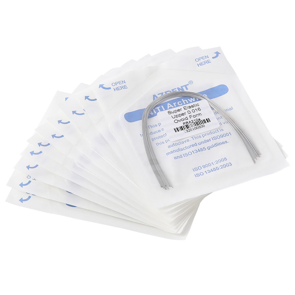 AZDENT Ortodoncia Dental Super Elástica Niti Arco Redondo Alambre Ovoide/Natural