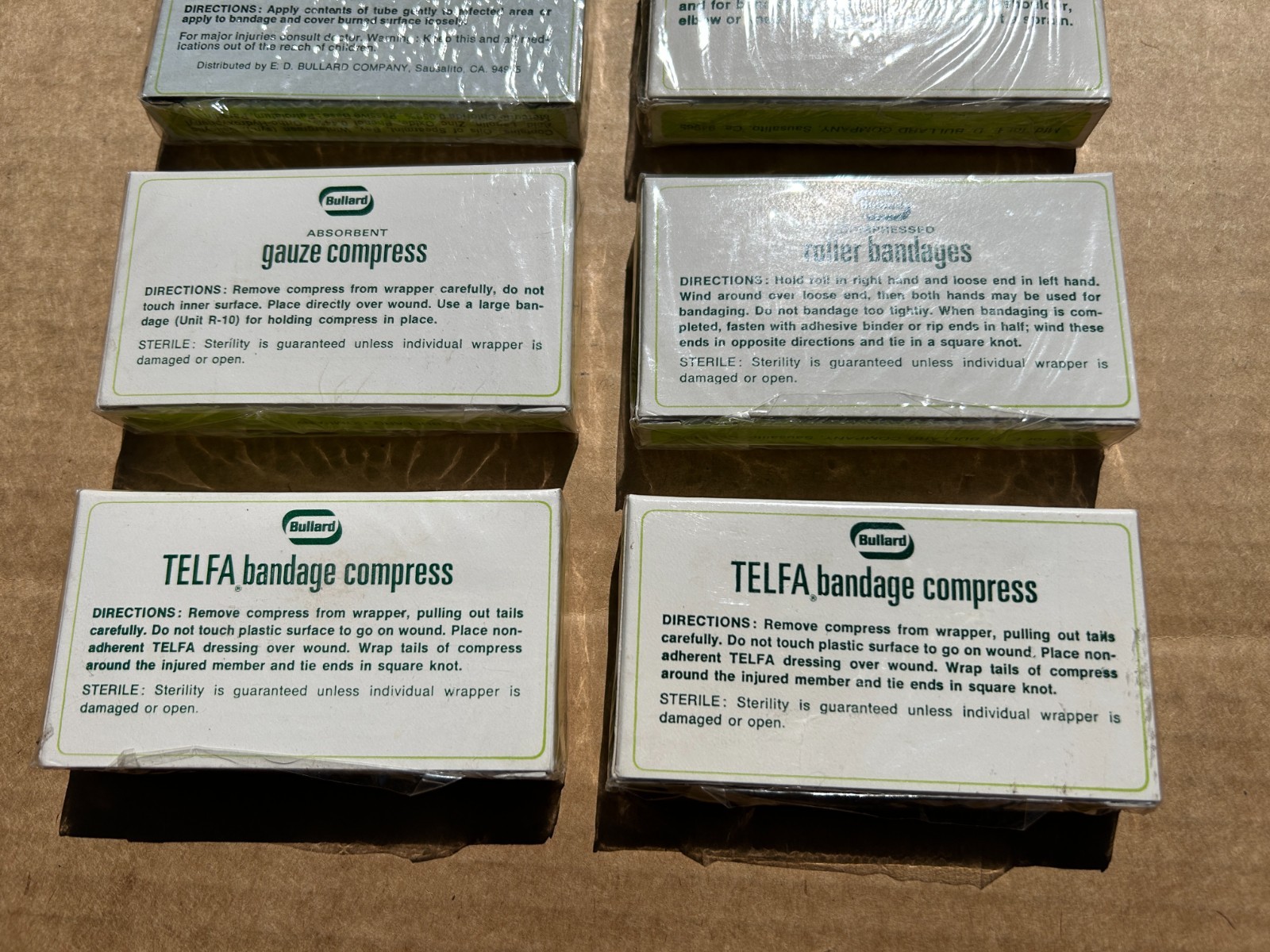 Vintage New Bullard Military First Aid Supplies