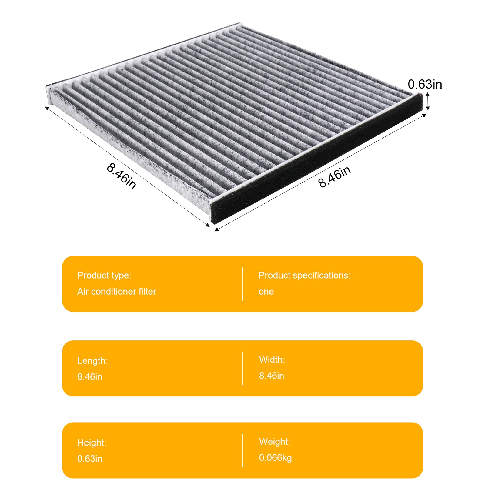 Cabin Air Filter for LEXUS TOYOTA C20025C Carbonized Charcoal 87139-06030