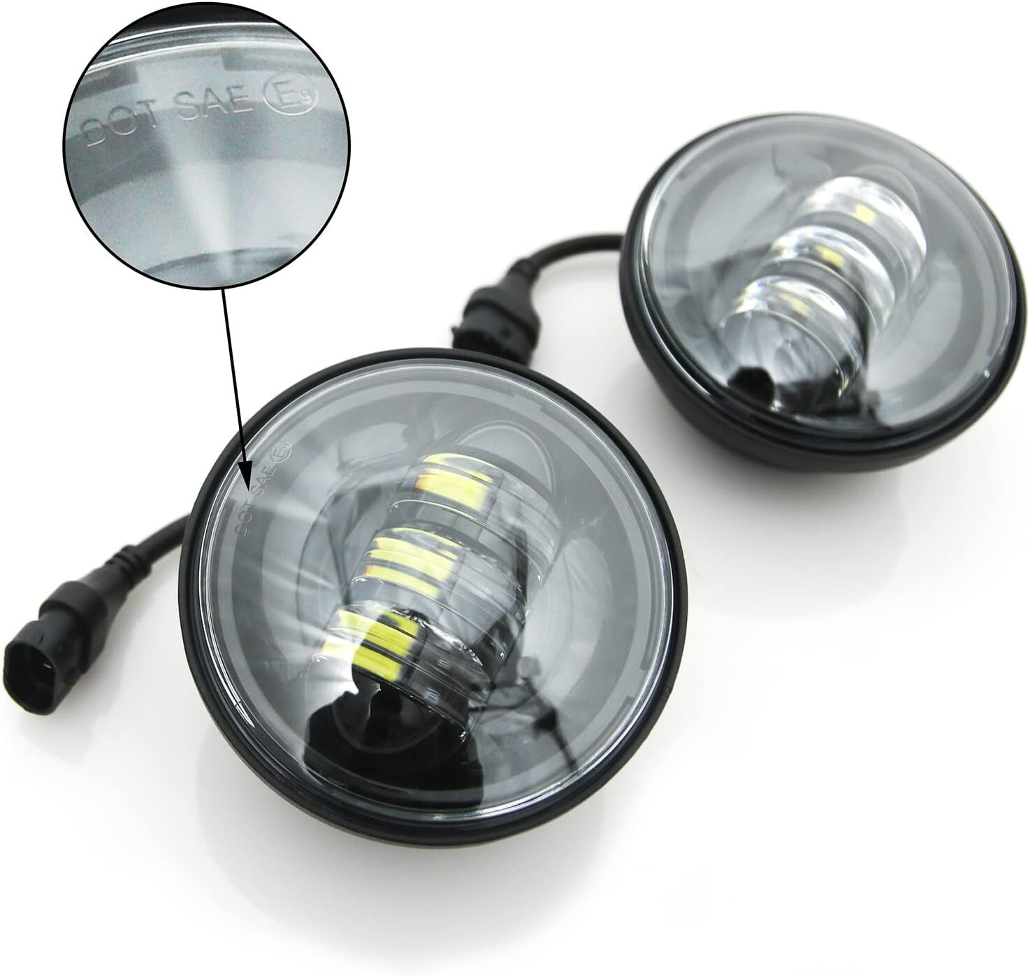 4.5'' Fog Passing LED Auxiliary Lighting custom dynamics lights for harley FLHX