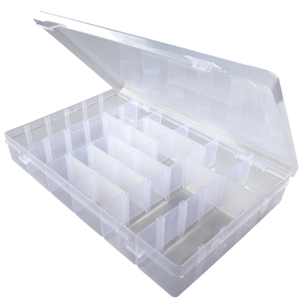 Craft County Embroidery Floss & Thread Organizer Box - Clear White Plastic