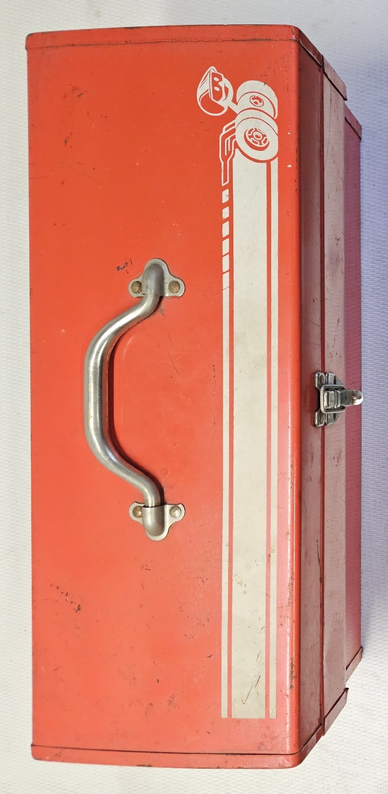 Vintage 1970's Mopar Dodge Scat Pack Bumblebee Red Toolbox NO Tray 7.5" × 20"