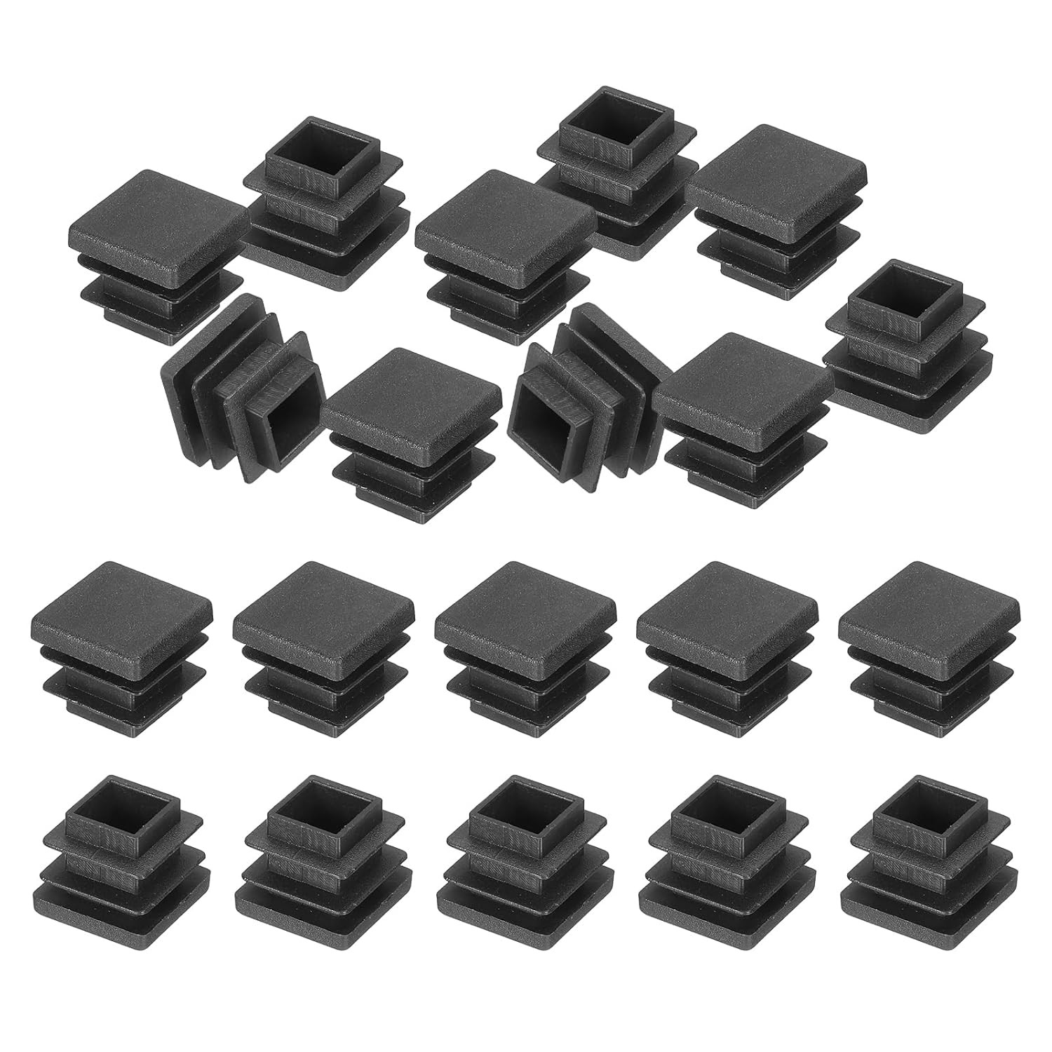 5/8" X5/8" Plastic Tubing End Caps, 20Pcs Square Hole Plug Insert for Square Iro