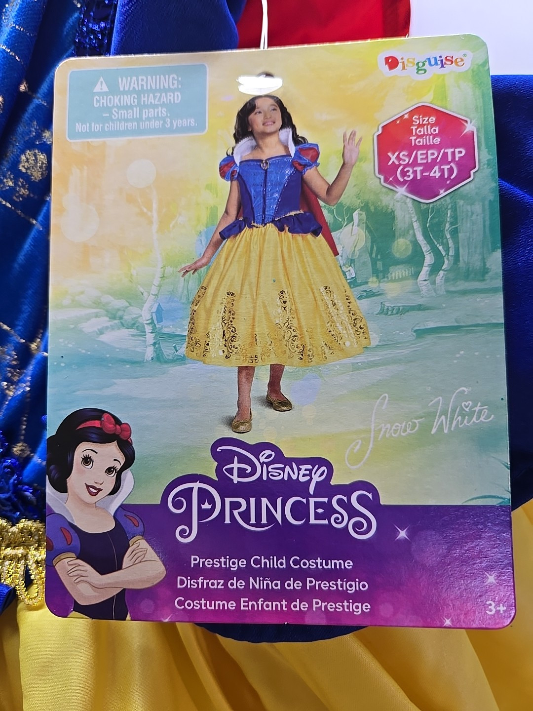 *NEW* Girls Disney Princess Snow White Halloween Costume Sz XS/EP/TP 3T-4T