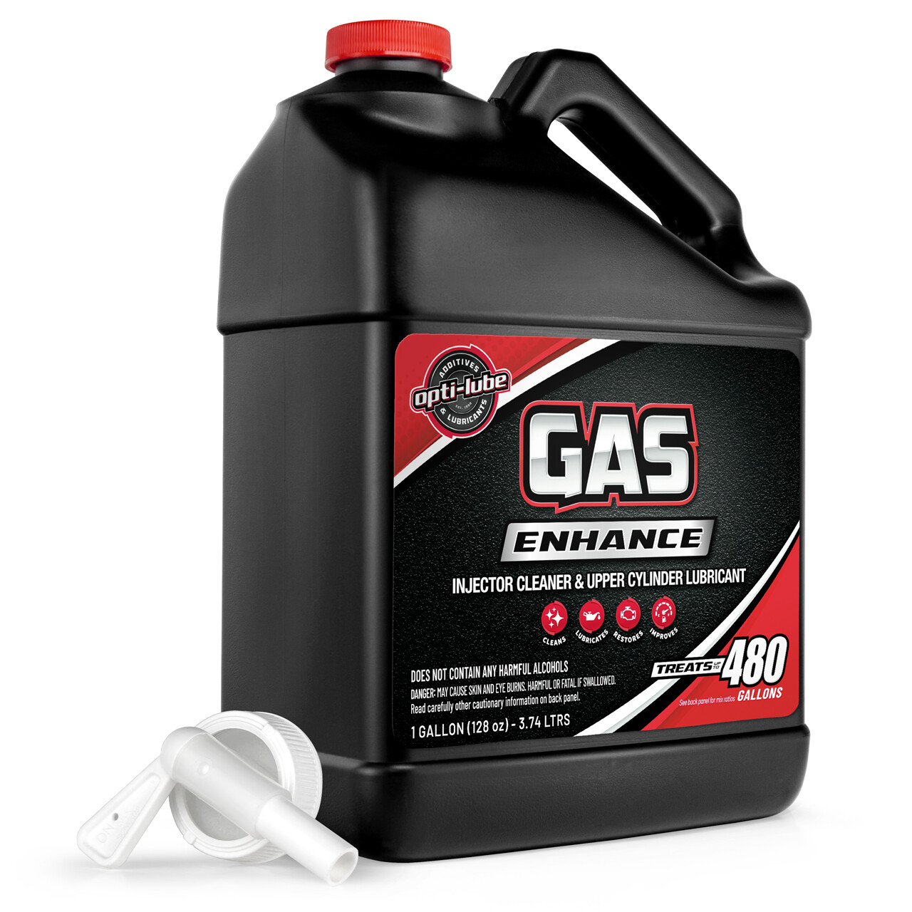 OPTI-LUBE GAS ENHANCE FUEL ADDITIVE: 1 Gallon with Spigot