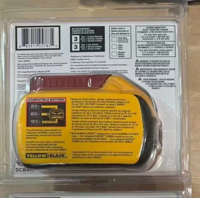 DEWALT DCB609 20V/60V MAX FLEXVOLT 9.0Ah Lithium-Ion Battery Tool Batteries New
