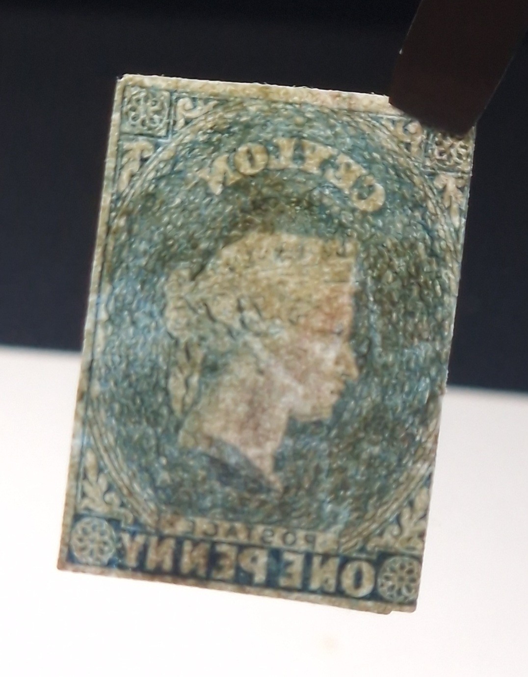 CEYLON QV 1857 1d Deep Turquoise-Blue (SG2) - Mint, No Gum - €1250