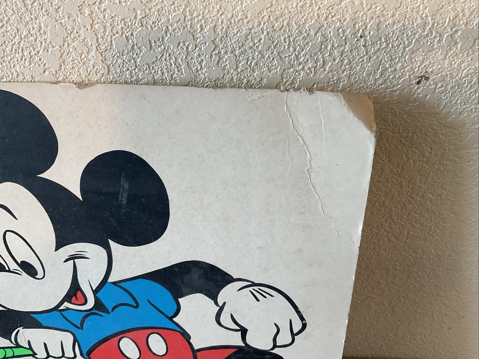 Rare! Vintage 47” Walt Disney Store Display Sign Mickey Mouse Wonderful World