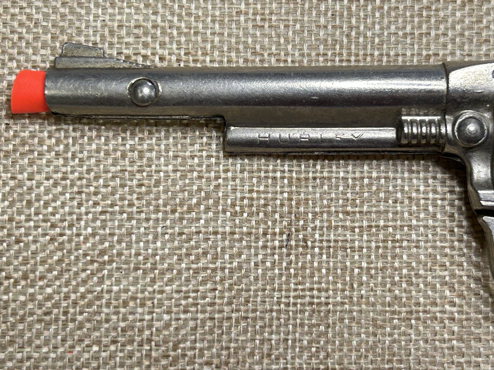 Vintage Hubley Pet Cap Gun Single Shot Mini Pistol 6" Western Cowboy Toy