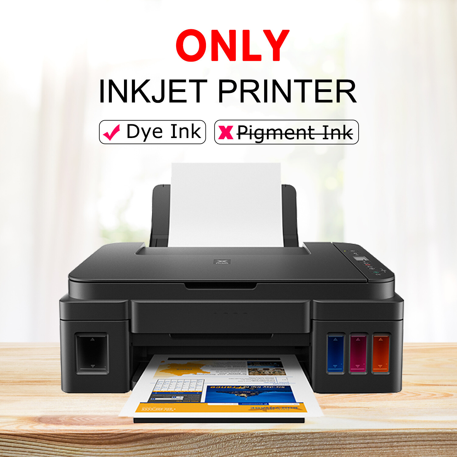 A-SUB Clear Vinyl Sticker Paper Waterproof for Inkjet Printer 60 Sheets 8.5x11