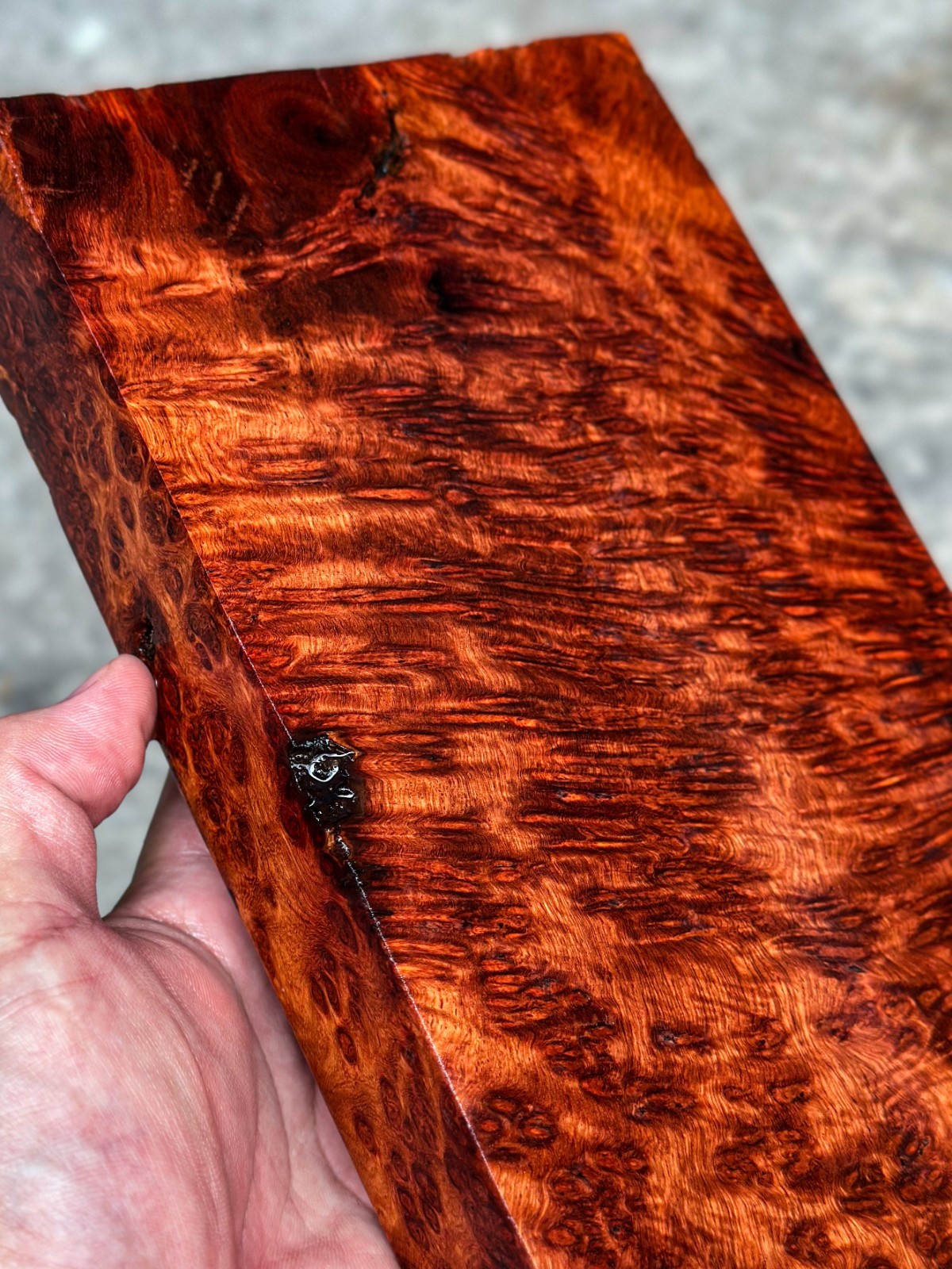 RARE!! Amboyna Burl ,Exotic Wood, Lumber, Knife Timber Handle Lumber #2895