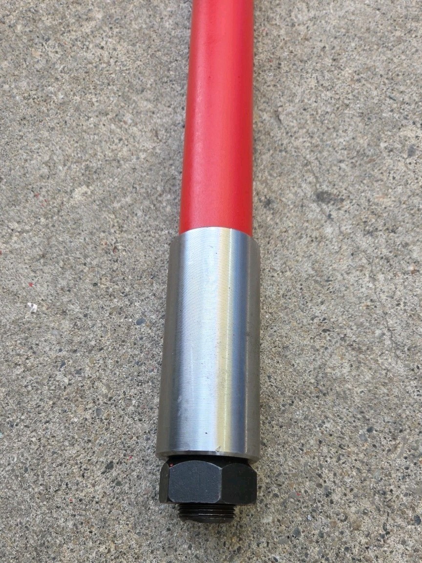 1-3/4"x49" L Hay Bale Spear 3000 lbs Capacity Red Coated 1 Pc