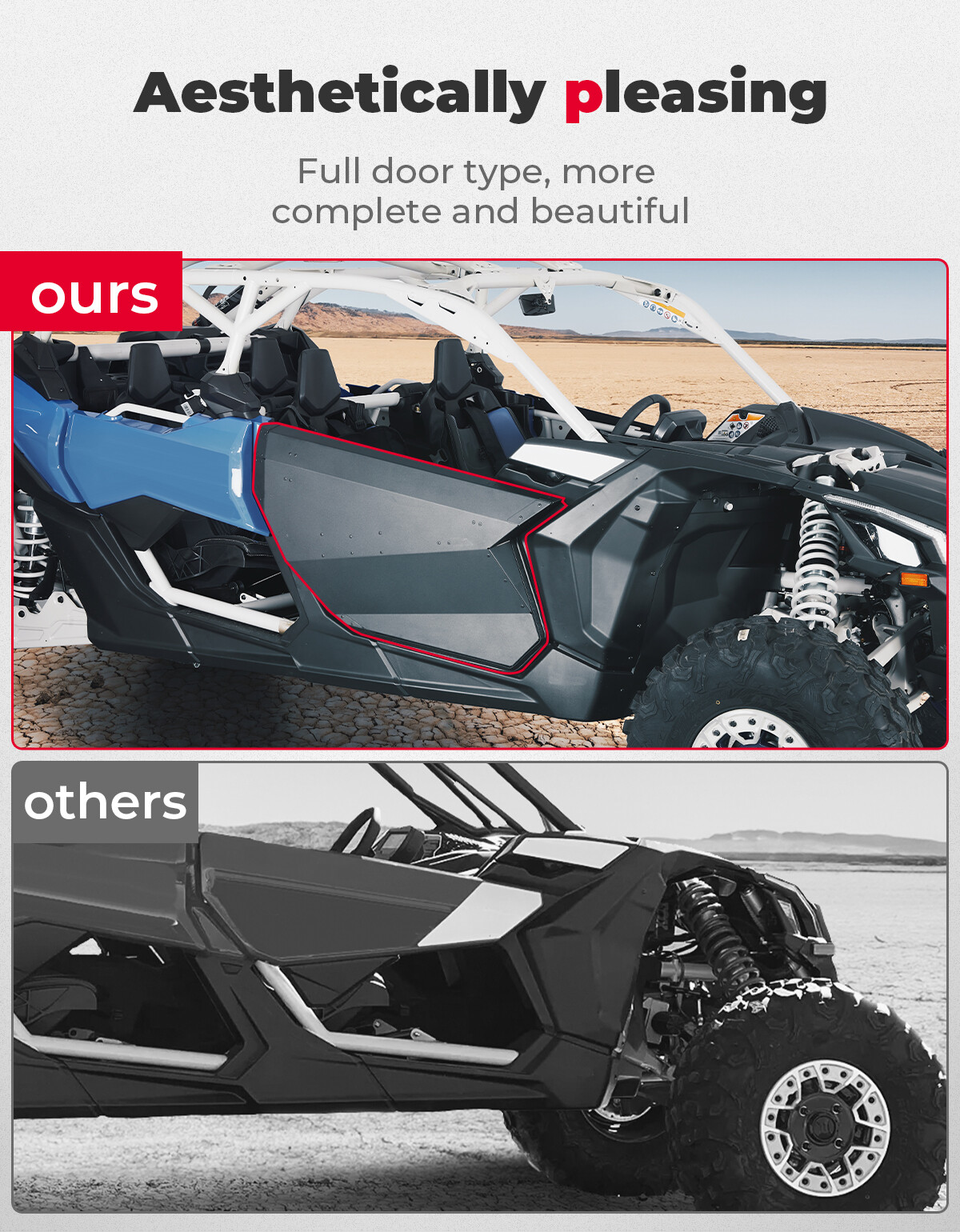 Front & Rear Aluminum Full Doors For Can-Am X3 MAX 2017-2024 4 Seat #715004753