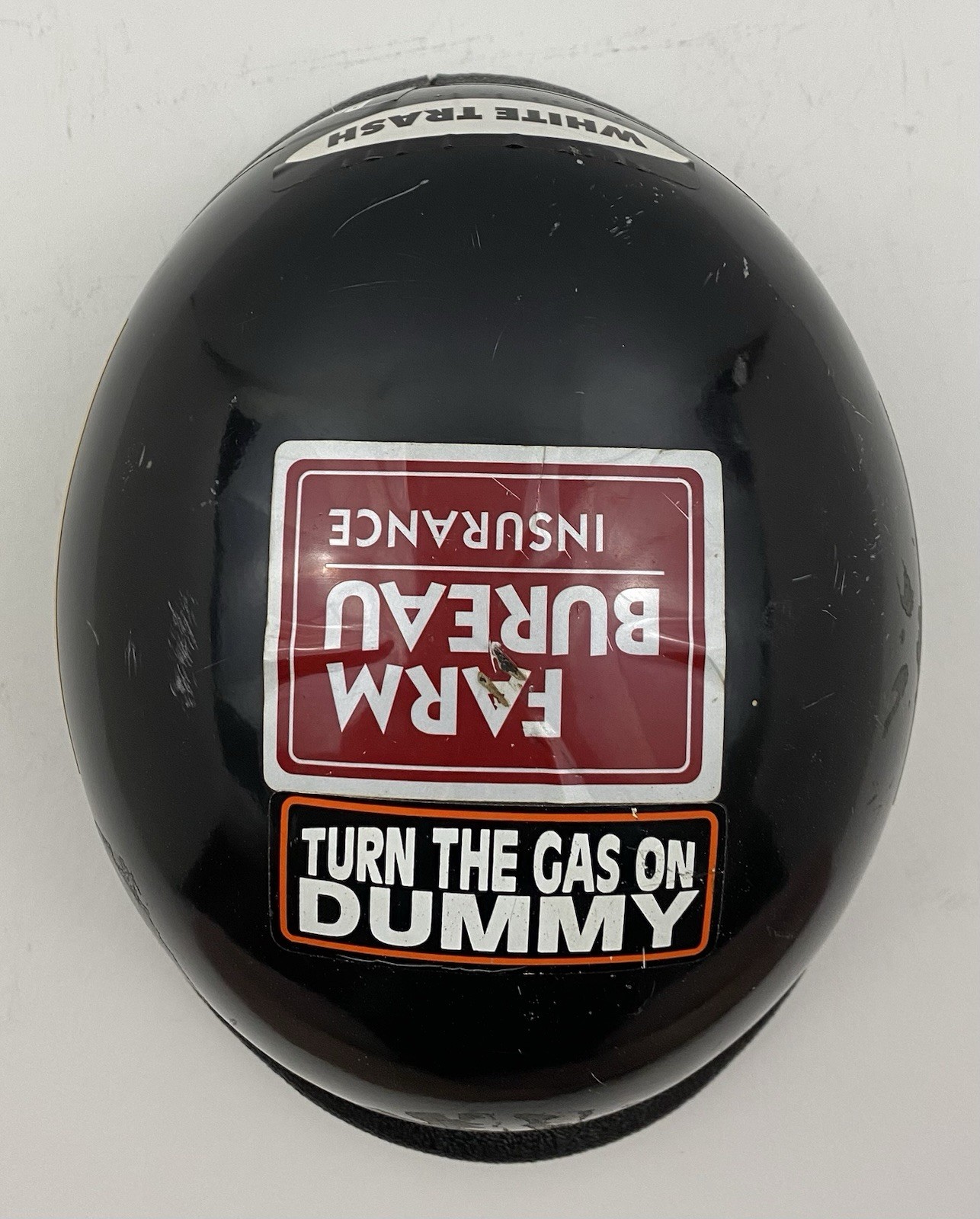 Vintage Freedom Novelties Biker Helmet, XL DOT Black Skid Lid Novelty, RARE!￼