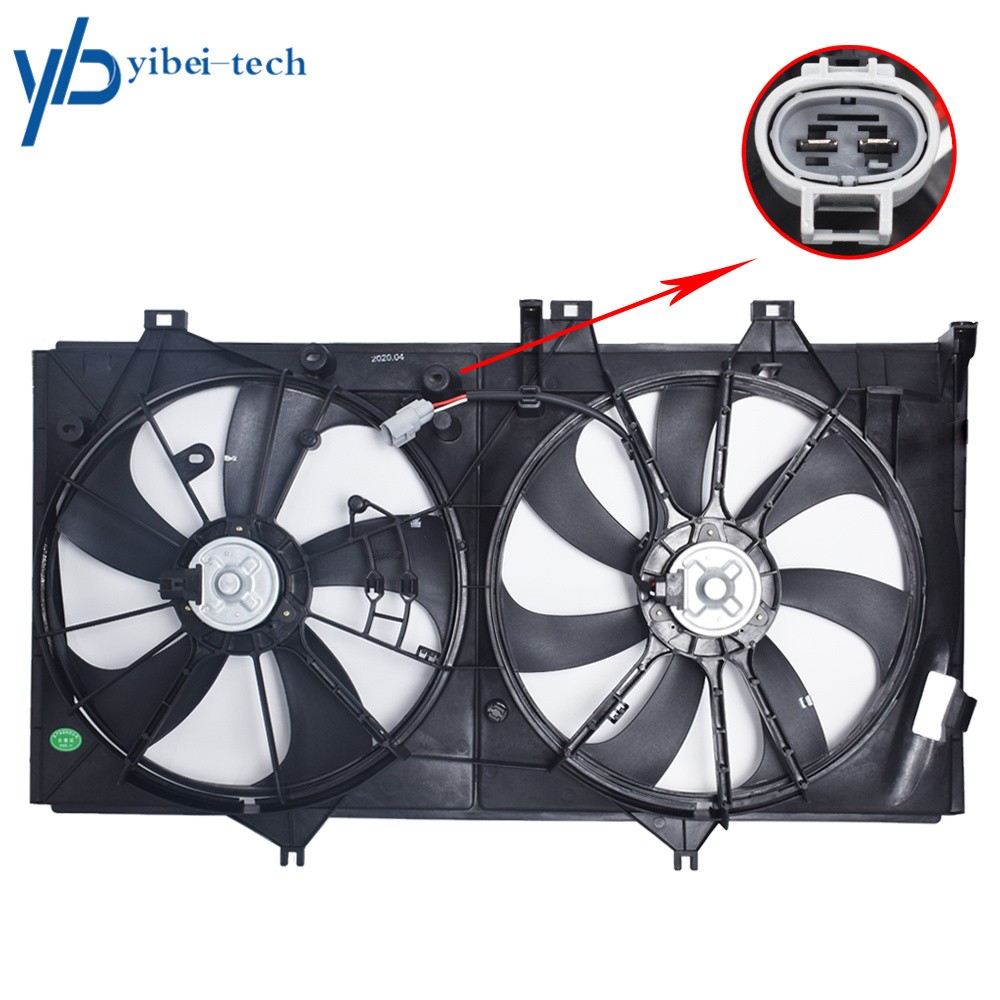AC Dual Condenser Radiator Cooling Engine Fan For 2012-2017 Toyota Camry 2.5L L4