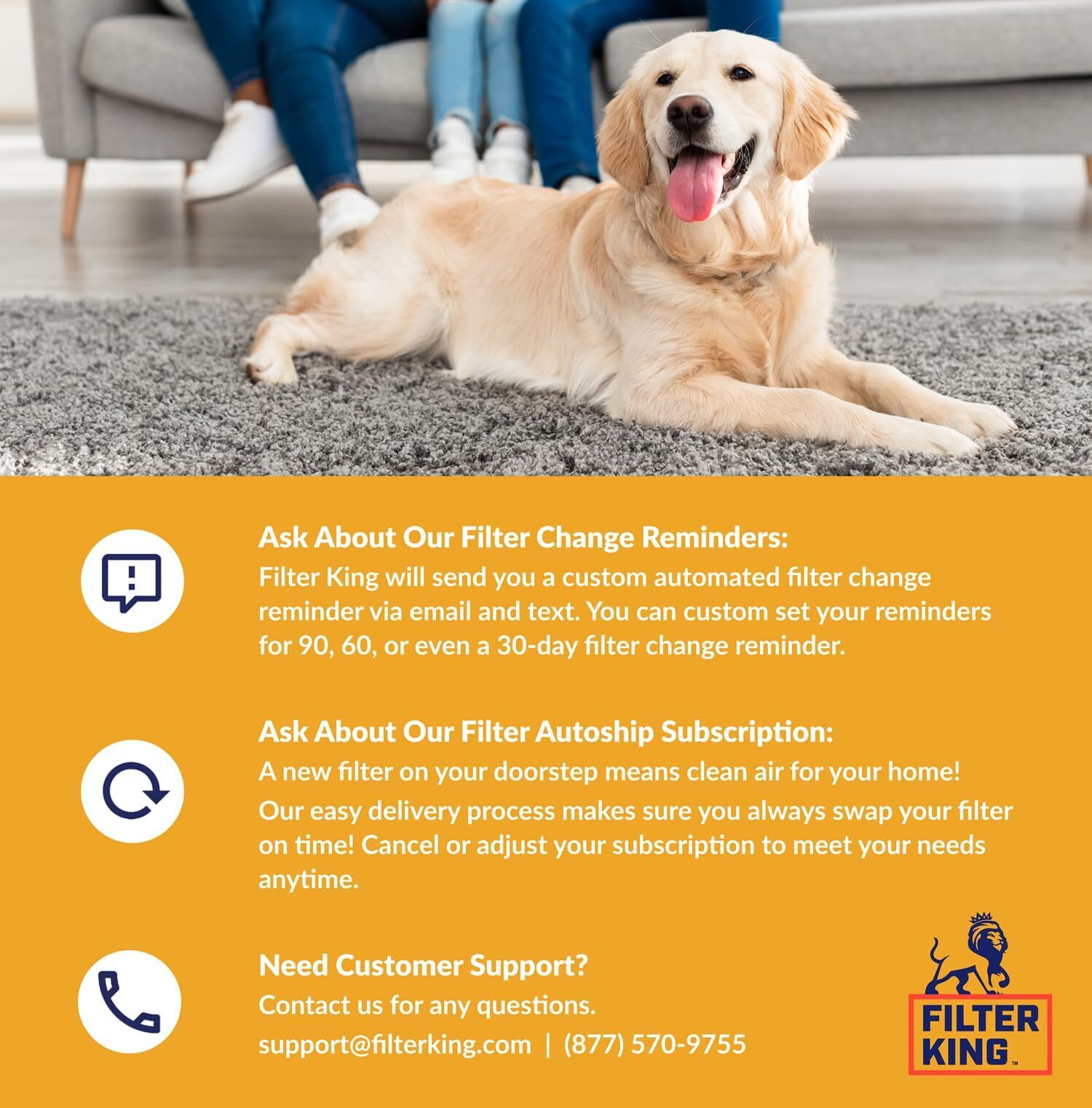 Filter King 21x21x1 Air Filter 6-PACK MERV 13 Actual Size 20.5 x 20.5 x .75"