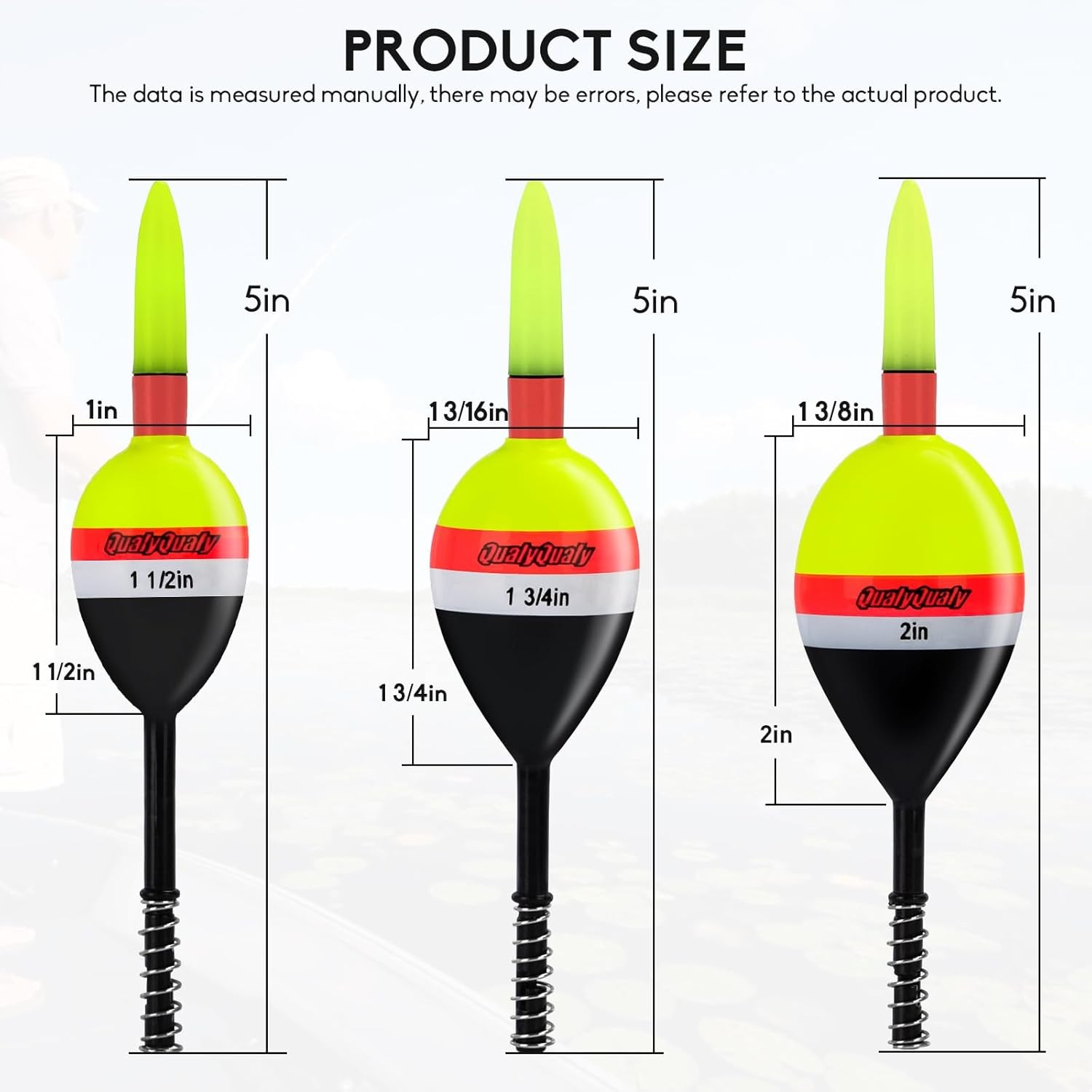 4pcs Lighted Fishing Bobbers Fishing Floats and Bobbers Night Fishing Light Up