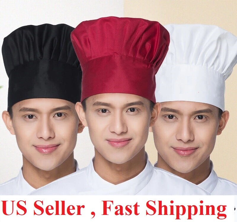 Adjustable Professional Chef Catering Hat Kitchen Round Cap