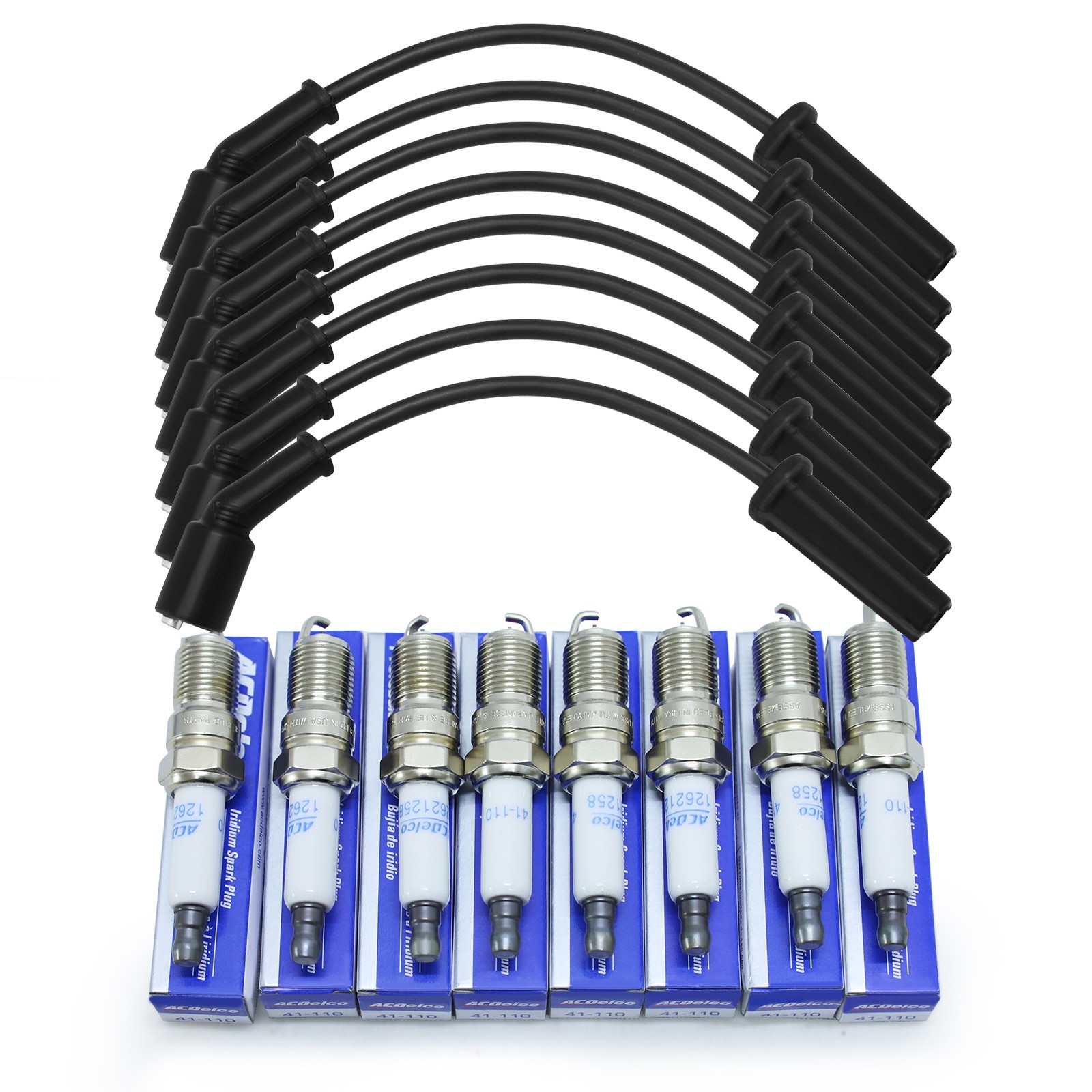 UF262 8PC Ignition Coil & Spark Plug Wires For Chevy Silverado 1500 2500 GMC US￥