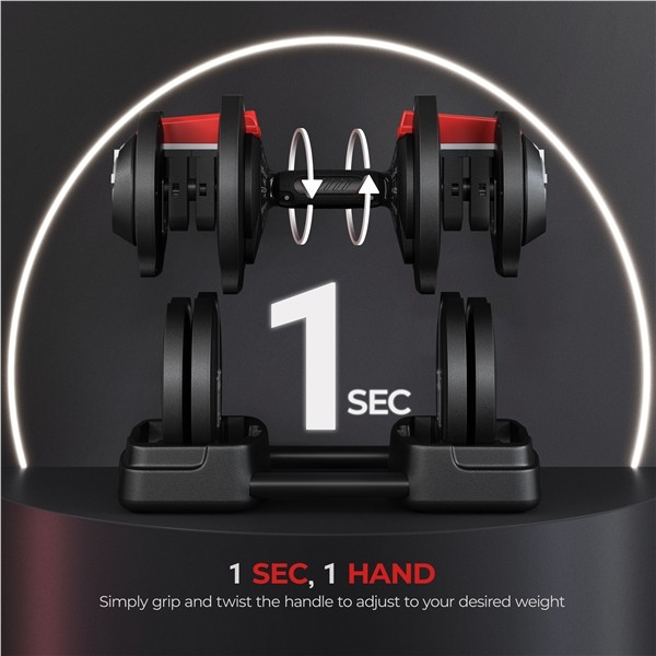 3-In-1 Quick-Adjust Dumbbell Weight Set with Anti-Slip Handle for Home Gym