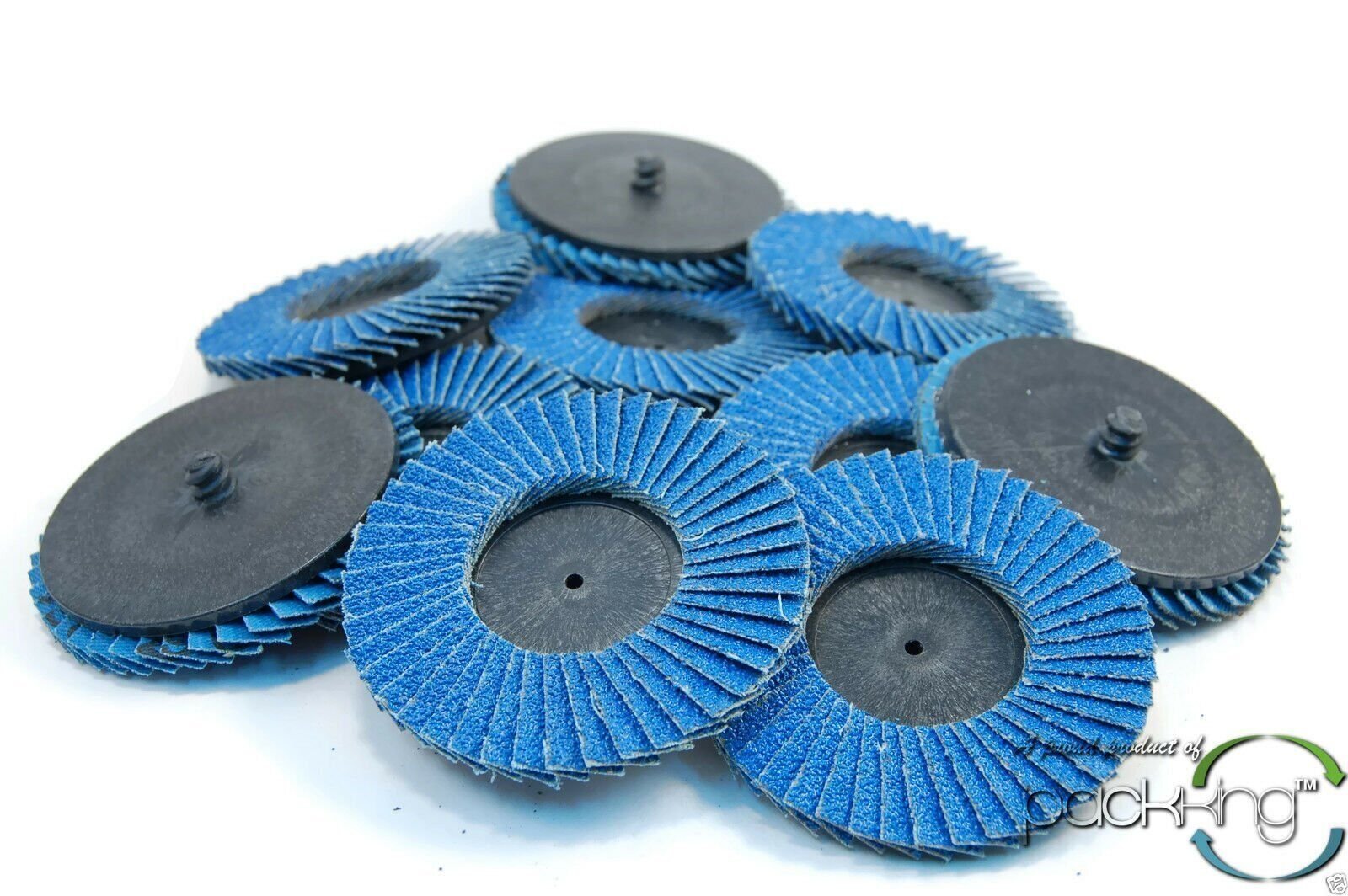 (10pk) 3" Inch 40 Grit Flap Sanding Disc Wheels Type R Roloc Threaded Twist Lock
