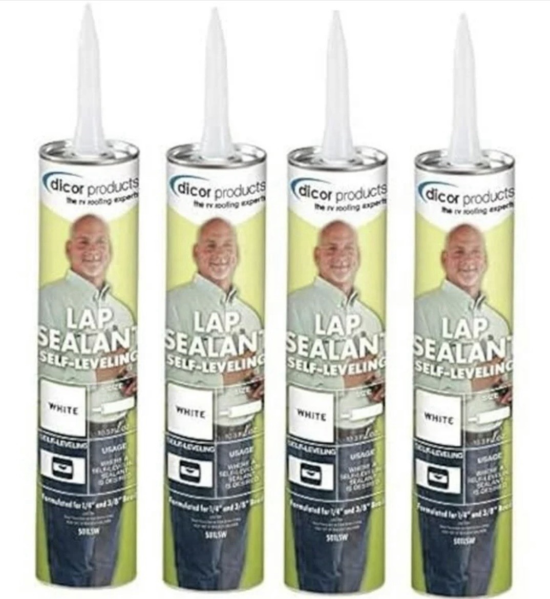 Sealant White Dicor RV Camper Rubber Roof Repair Self Leveling 4/pack 502LSW