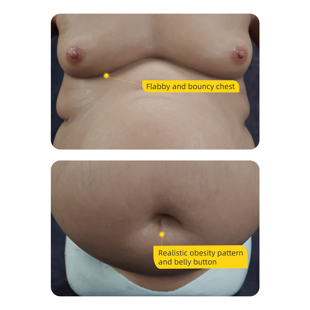 Smitizen Cosplay Costume Silicone Upper Body Suit Fat Beer Belly Fake Belly