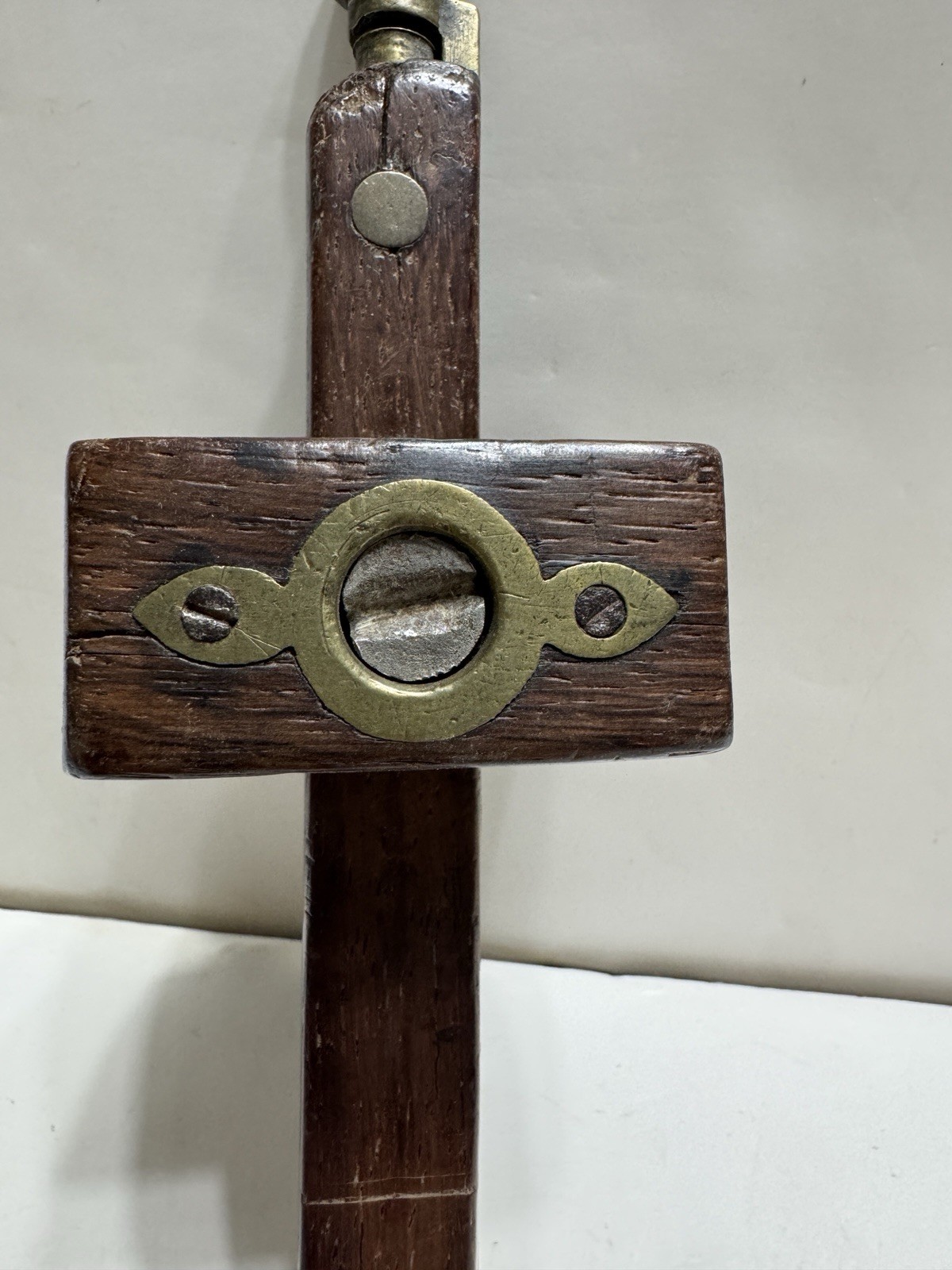 Adjustable Vintage Rosewood & Brass Combination Mortice & Marking Gauge Antique