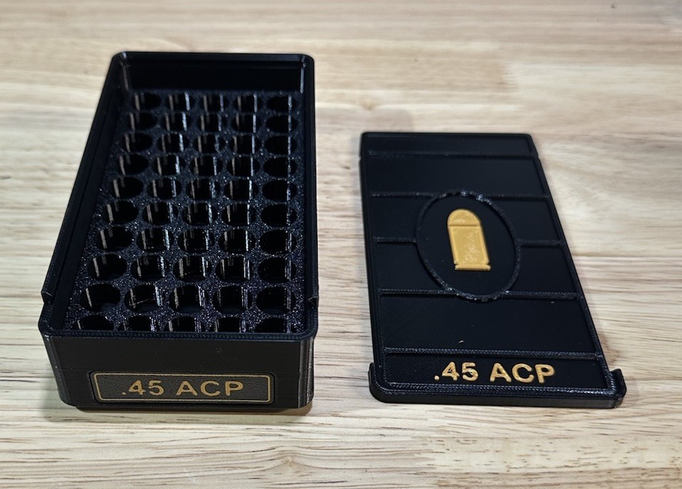 Stackable 45 ACP Auto Ammo Box 50rd Capacity (3 Pack)