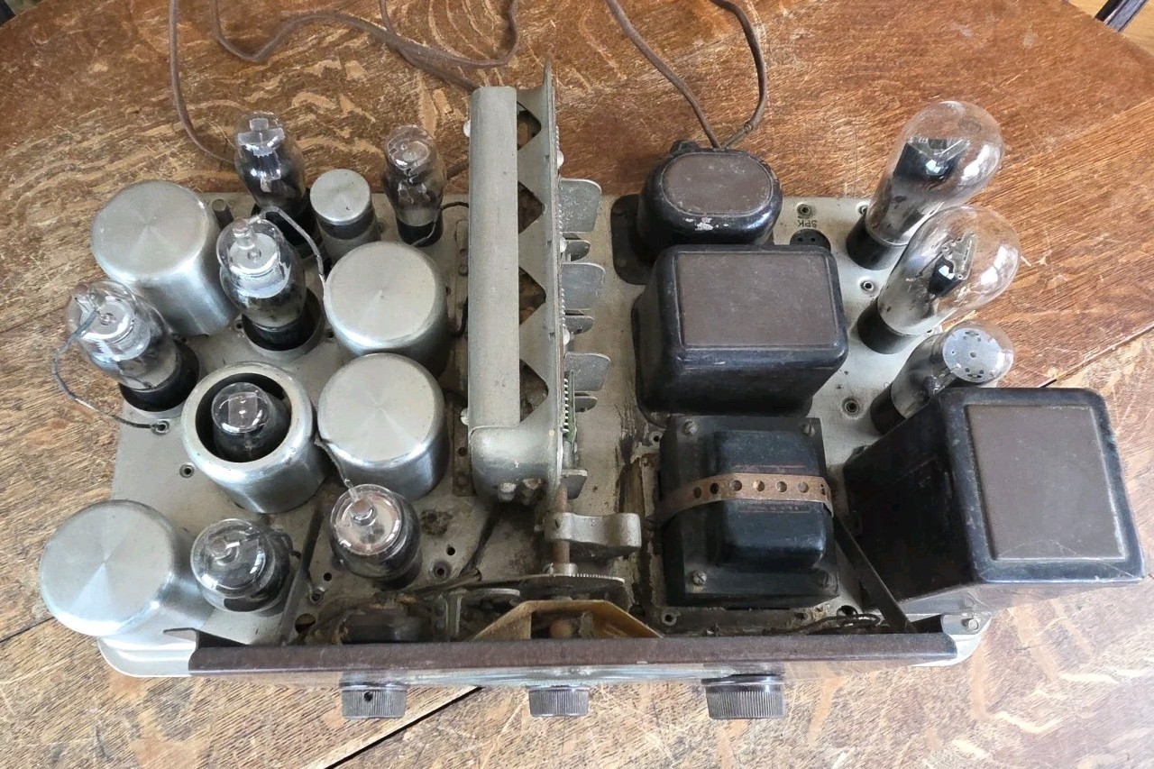 Vintage Atwater Kent Model 89 Tube Radio Chassis Complete With Tubes