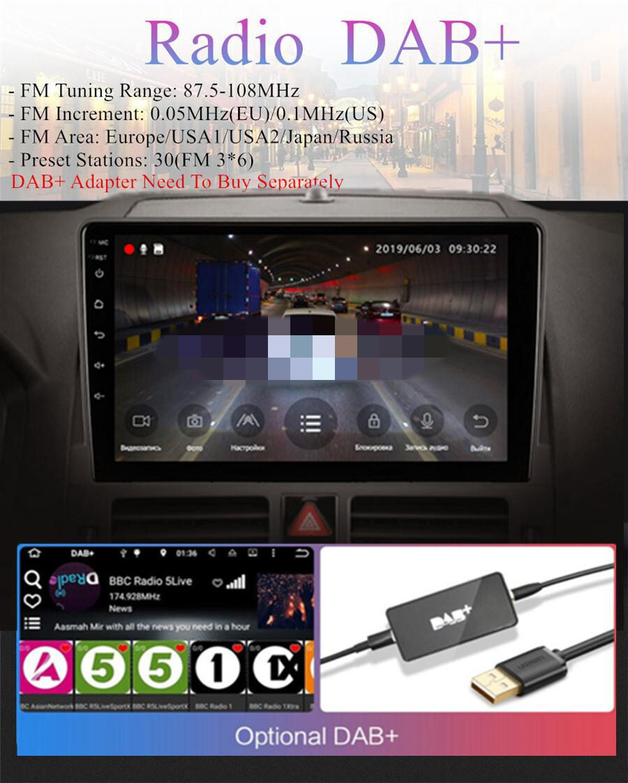 Touch Screen Car Multimedia Player USB RDS Fit For Mercedes Benz C300 2006-2011
