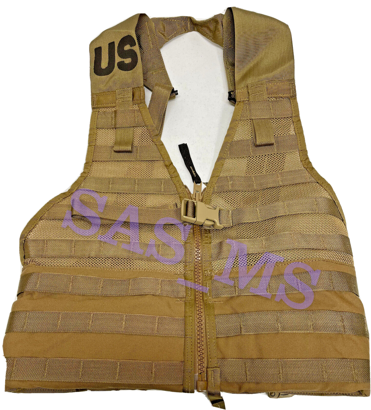 USMC MOLLE II MARPAT FLC FIGHTING LOAD CARRIER VEST COYOTE BROWN ZIPPERED NIP