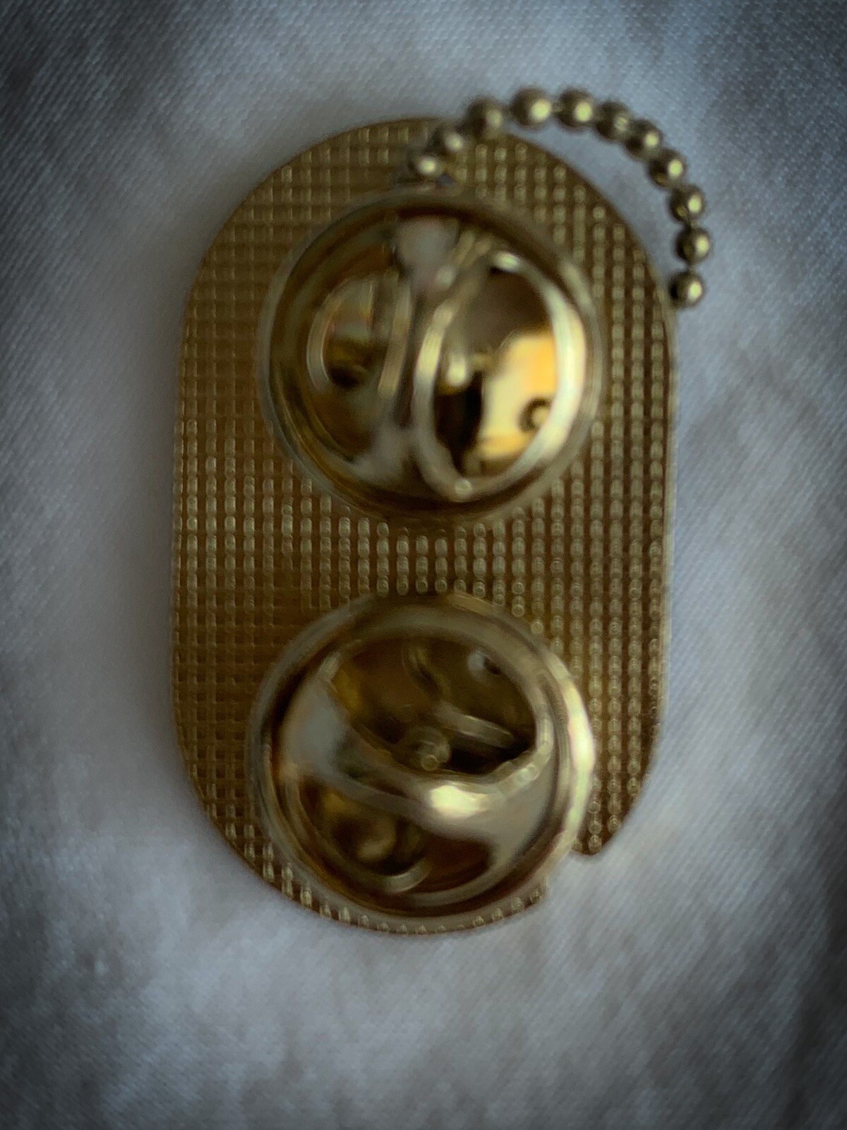 POW MIA Pin Dog Tag Military Pin Back Brass Army Marines Navy Not Forgotten NEW