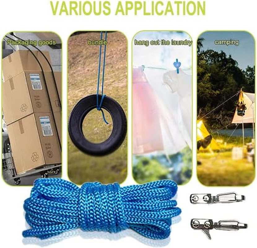 Rope Tightening Tool & Tensioner: Retractable Rope with Alloy Buckle for Outdoor