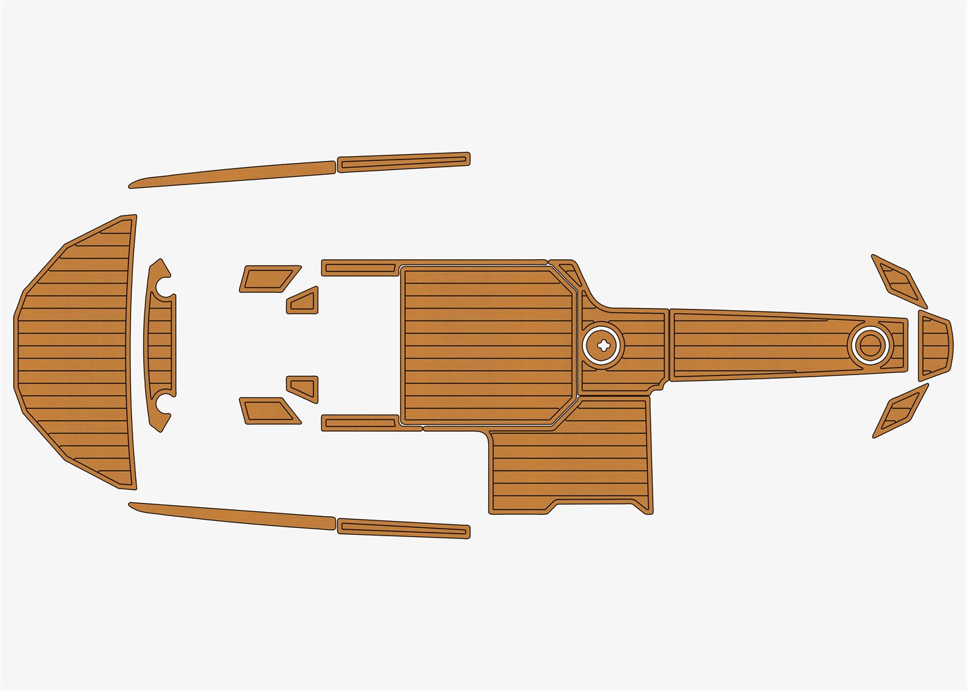 2018 Moomba Mondo Faux EVA teak Marine Foam mat Floor