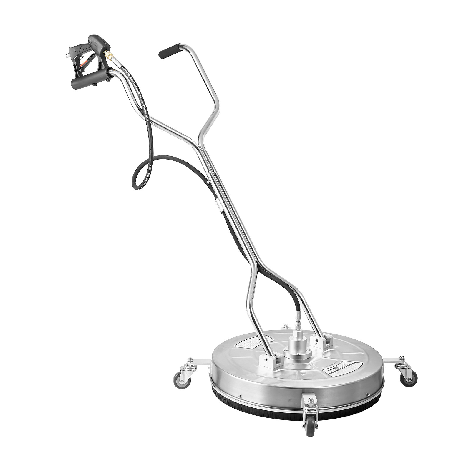 VEVOR 24" Pressure Washer Surface Cleaner 4 Wheels Dual Handle 4000 Max PSI