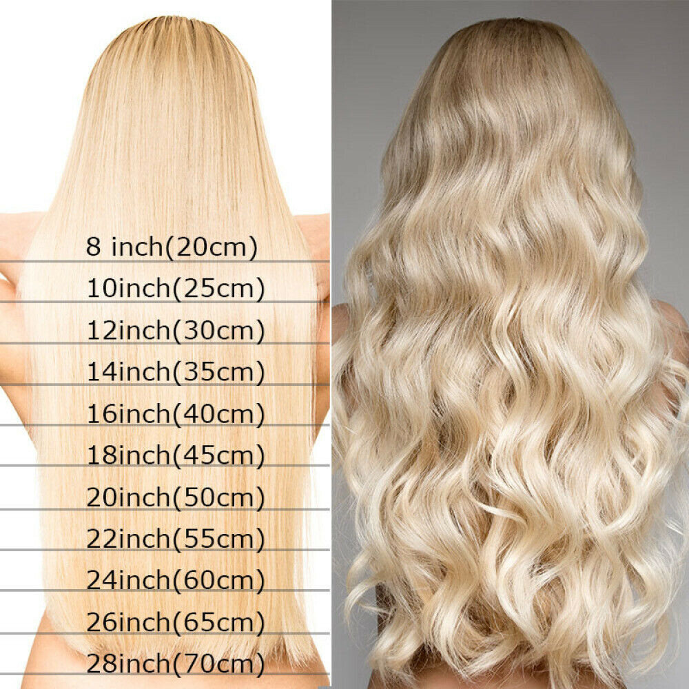 Seamless Tape in Human Hair Extensions Skin Weft Tape-on Real Thick Hair 16-26in
