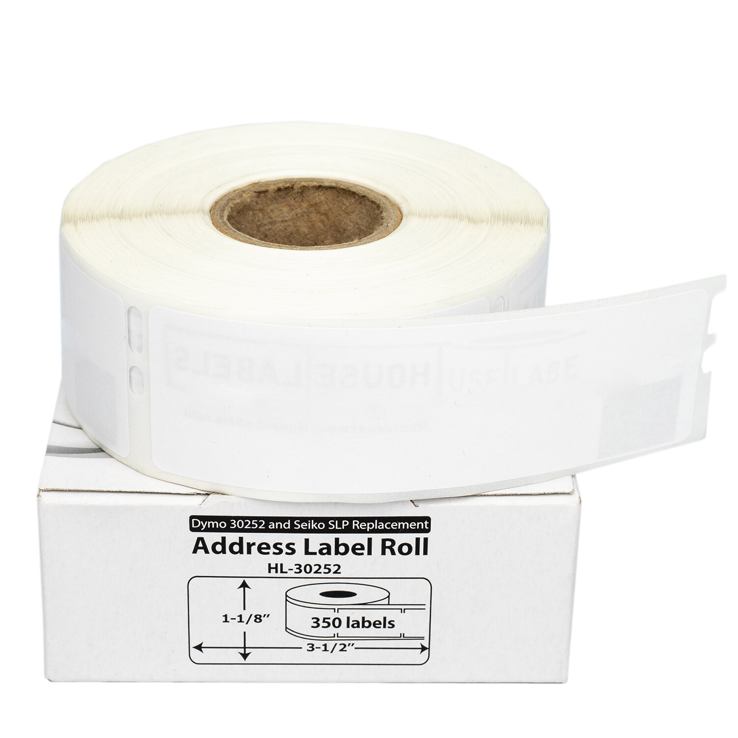 DYMO 30252 Direct Thermal Address Labels (1-1/8" x 3-1/2") - (24) Rolls of 350