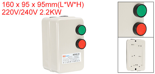 Magnetic Electric Motor Starter 380V 2.2KW 3HP 3 or Single Phase
