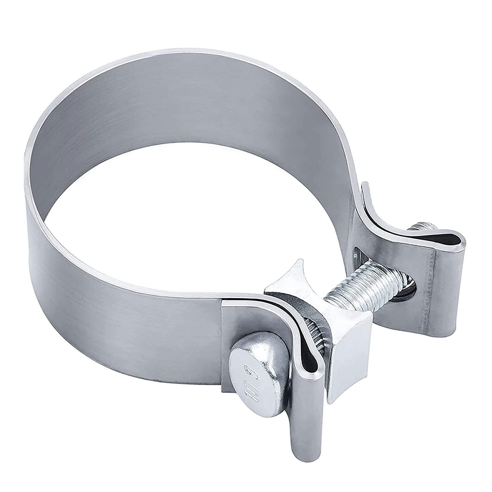 2PCS 2.5 Inch Exhaust Clamp,2 1/2" Narrow Band Muffler Clamp Stainless Steel