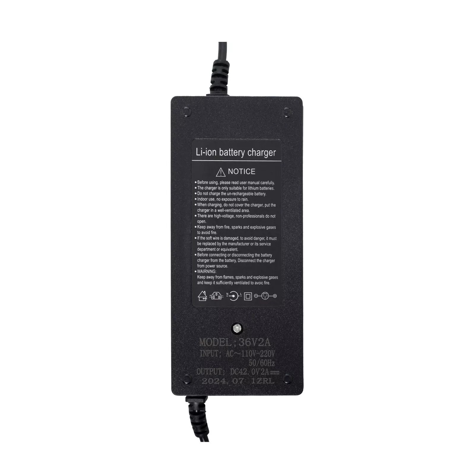 42V 2A Smart Battery Charger For 36V Lithium Battery Electric Bicycle Charger