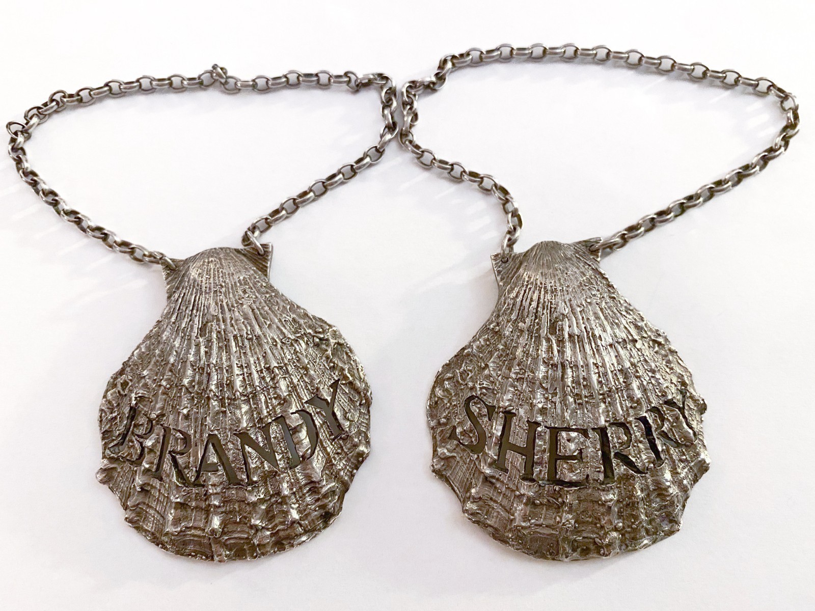 Scallop shaped decanter labels/Wine labels/Bottle tickets  19th century