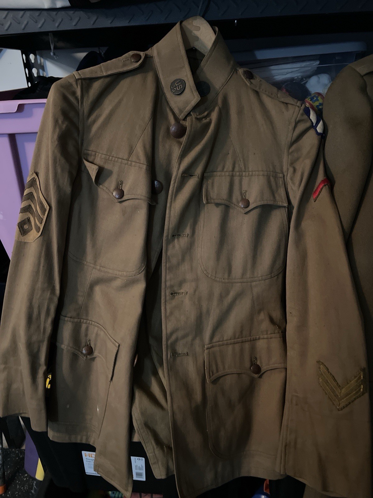 WWI Archive – Uniform, Sweetheart pillowcase, Letters, promotion papers, photos