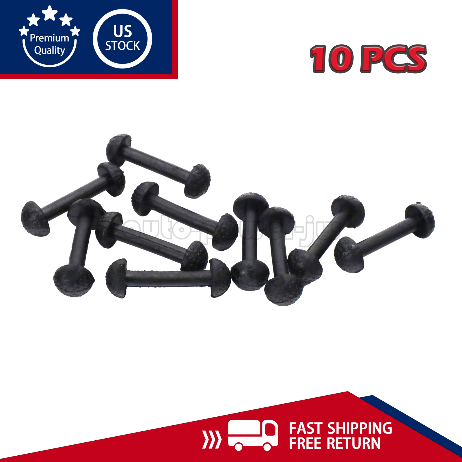 10x Fits Motu Leg Band Replacement Connectors For Vintage Figures Black Rubber