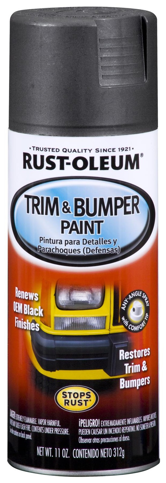 Rust-Oleum Automotive Trim & Bumper Spray Paint, Black, 11 Oz Spray - 251574